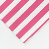 Monogram Opti-roze staven en marineblauw Fleece Deken (Hoek)