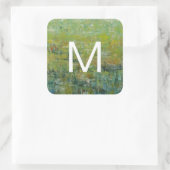 Monogram | Opulent veld II Vierkante Sticker (Tas)