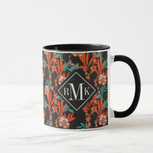 Monogram Oranje Abstract flessenpatroon Mok