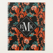 Monogram | Oranje Abstract flessenpatroon Planner (Voorkant)