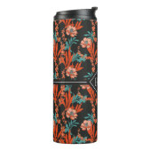 Monogram | Oranje Abstract flessenpatroon Thermosbeker (Gedraaid links)