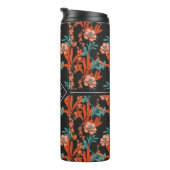 Monogram | Oranje Abstract flessenpatroon Thermosbeker (Geroteerd rechts)