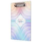 Monogram Oranje Blauwgroen lavender Klembord (Links)