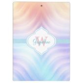 Monogram Oranje Blauwgroen lavender Klembord (Achterkant)