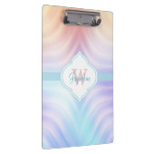 Monogram Oranje Blauwgroen lavender Klembord (Rechts)