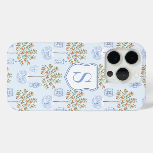 Monogram Oranje boom met citrusvruchten Case-Mate iPhone Case (Achterkant (horizontaal))