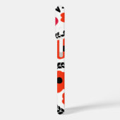 Monogram Oranje en rood Floral Case-Mate iPhone Case (Achterkant / Links)