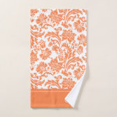 monogram Oranje en witte damkers Bad Handdoek (Handdoek)