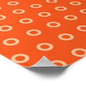 Monogram Oranje en witte pooldots met naam Poster (Hoek)