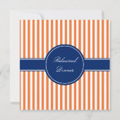 Monogram Oranje en witte strepen met koninklijk bl Kaart (Achterkant)