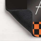 Monogram oranje en zwarte controleurs muismat (Hoek)