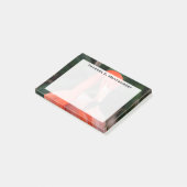 Monogram Oranje Flamingo Waadvogel Close-up Post-it® Notes (Schuin)