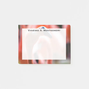 Monogram Oranje Flamingo Watervogel Post-it® Notes