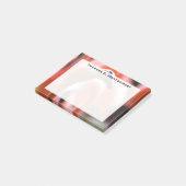 Monogram Oranje Flamingo Watervogel Post-it® Notes (Schuin)