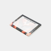 Monogram Oranje Flamingo's Wadende Vogel Hart Post-it® Notes (Schuin)