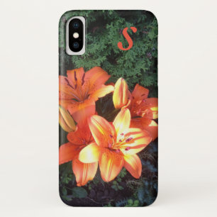 Monogram Oranje Floral Foto Case-Mate iPhone Case