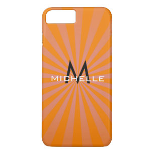 Monogram Oranje Funky Sun Rays Retro Stripes Case-Mate iPhone Case