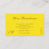 Monogram Oranje Geel Materieel Mousserende Diamant Visitekaartje (Achterkant)