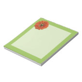 Monogram Oranje Gerbera Daisy Green Notitieblok (Linkerzijde)