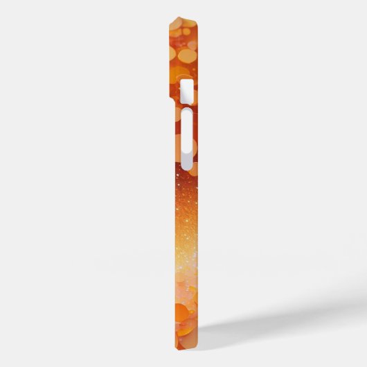 Monogram Oranje Glitter Case-Mate iPhone Case (Achterkant / Links)