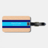 Monogram Oranje Griekse Sleutel Bagage Label (Achterkant horizontaal)