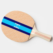 Monogram Oranje Griekse Sleutel Ping Pong Batje (Zijkant)