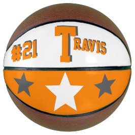 Monogram Oranje, grijs en wit Basketbal