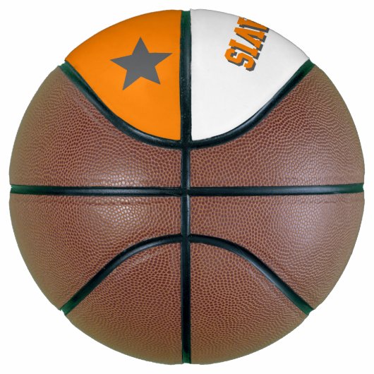 Monogram Oranje, grijs en wit Basketbal (Rechts)