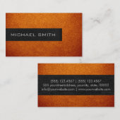 Monogram Oranje Leder Kijk uit Visitekaartje (Voorkant / Achterkant)