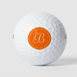 Monogram Oranje met Stippen Golfballen