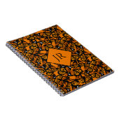 Monogram Oranje Monarch Butterflies Summer Natuur Notitieboek (Rechterzijde)