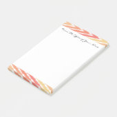 Monogram Oranje Ombre Ikat Chevron Zig Zag Pattern Post-it® Notes (Schuin)