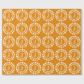 Monogram Oranje omslagpapier Cadeaupapier (Vlak)