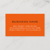 Monogram Oranje (Panton) kleurenachtergrond Visitekaartje (Achterkant)