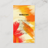 Monogram | Oranje Rode Kwaststreken Visitekaartje (Achterkant)