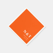 Monogram oranje servet (Hoek)
