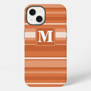 Monogram oranje strepen Case-Mate iPhone hoesje iPhone 13 Hoesje