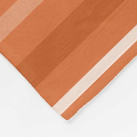 Monogram oranje strepen fleece deken (Hoek)