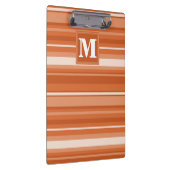 Monogram oranje strepen klembord (Rechts)