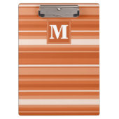 Monogram oranje strepen klembord (Voorkant)