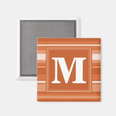 Monogram oranje strepen magneet (Voorkant / Achterkant)