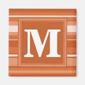 Monogram oranje strepen magneet (Voorkant)