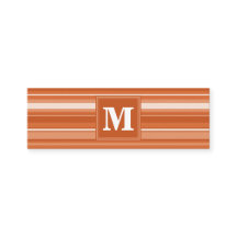Monogram oranje strepen