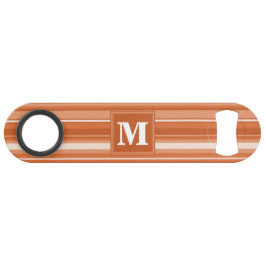 Monogram oranje strepen speed flessenopener