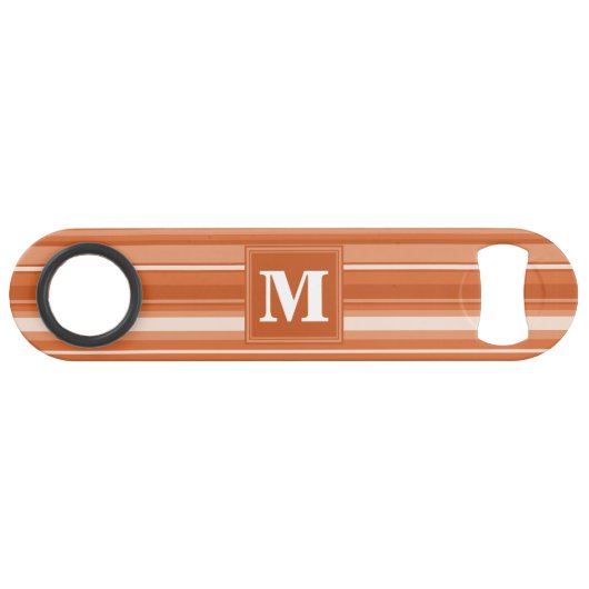 Monogram oranje strepen speed flessenopener (Voorkant (Horizontaal))