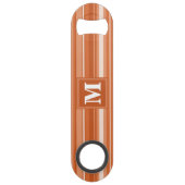 Monogram oranje strepen speed flessenopener (Voorkant)