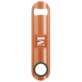 Monogram oranje strepen speed flessenopener