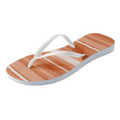 Monogram oranje strepen teenslippers (Schuin)
