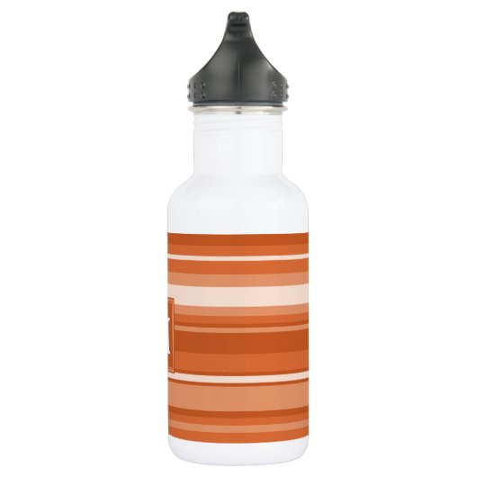 Monogram oranje strepen waterfles  (Rechts)