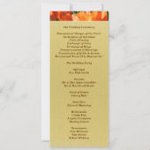 Monogram Oranje Tulip Wedding Program Uitnodiging (Achterkant)